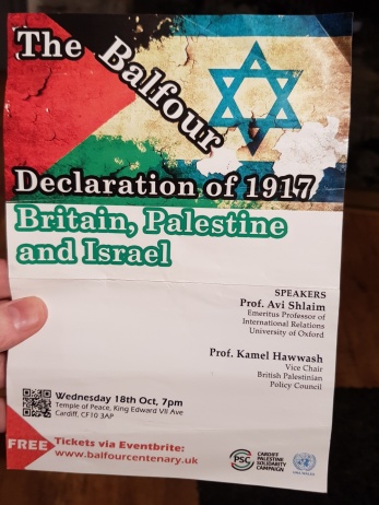 Balfour Declaration WCIA Debate Leaflet Oct 2017